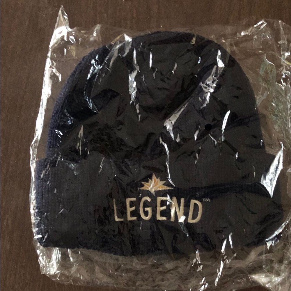 Legend Black Knit Beanie/ winter ski hat - Picture 2 of 3